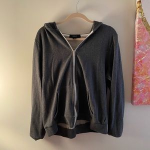 Grey zip up hoodie